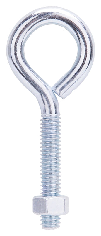 ProSource LR277 Eye Bolt, 7.8 mm Thread, Machine Thread, 1-3/4 in L Thread, 1-1/4 in Dia Eye, 220 lb Working Load, Steel