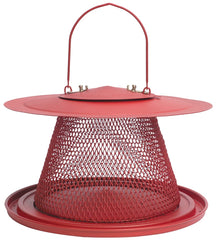 Perky-Pet NO/NO C00322 Wild Bird Feeder, Cardinal, 2-1/2 lb, 1-Port/Perch, Metal, Red, Hanging