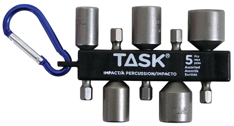 TASK T67395 Magnetic Nutsetter Assortment with Carabiner Clip