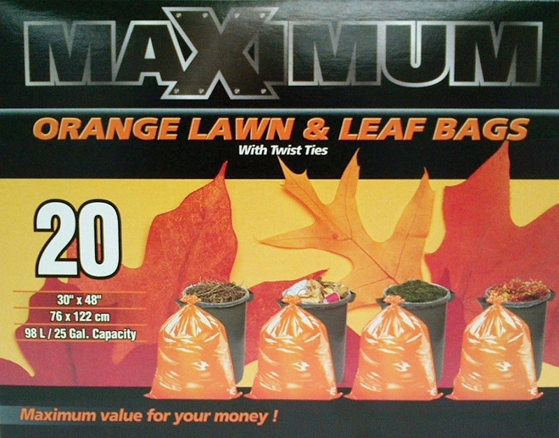26420 BAG GARBGE 30X48IN ORNGE
