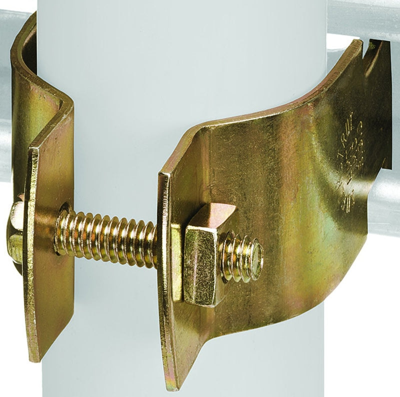 SuperStrut Z703 1 1/4-10 Pipe Clamp, Galvanized, Steel, Gold
