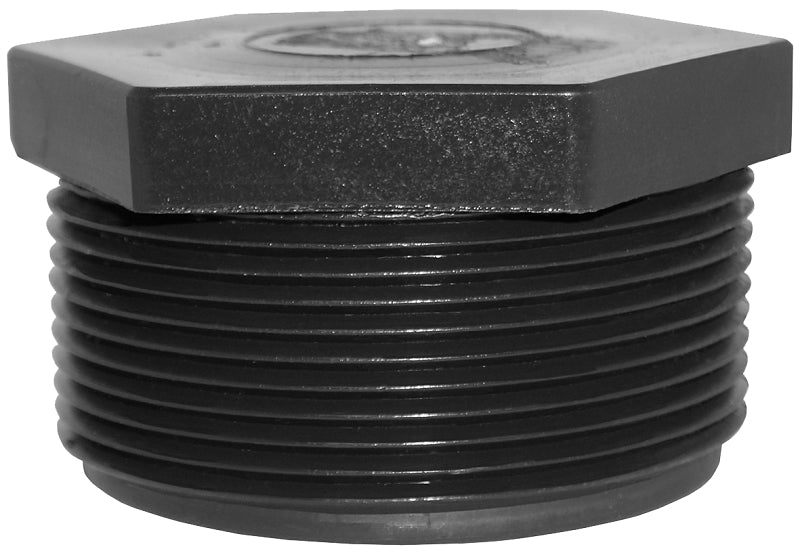 Green Leaf F1000PBG1 Plug, 1 in, MNPT, Hex Head, Polypropylene, Black