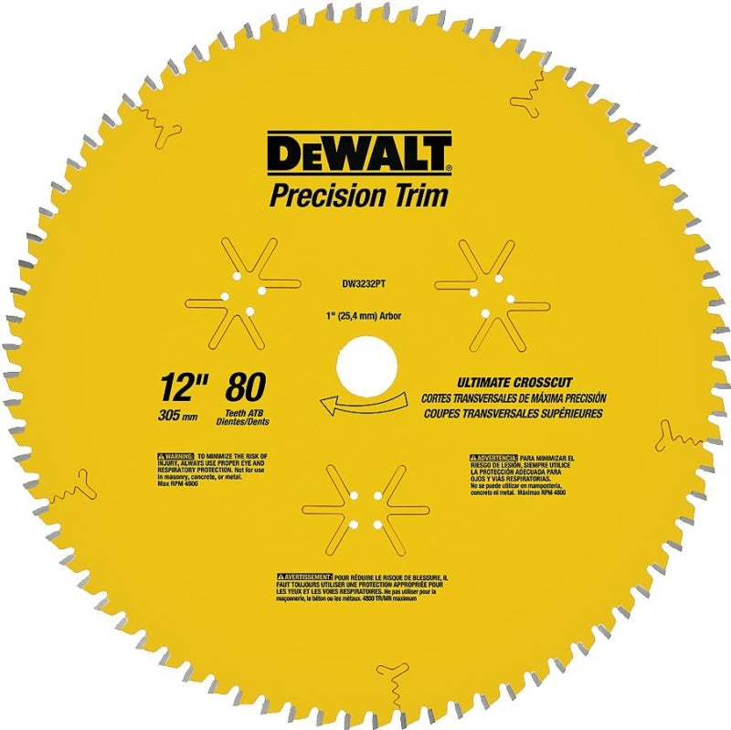 DW3232PT TRIM BLADE 12IN 80TH