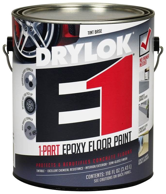 DRYLOK 28413 Epoxy Floor Paint, Semi-Gloss, Tint Base, 1 gal