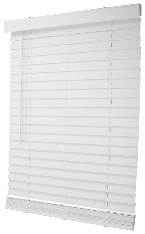 Simple Spaces FWMB-9 Blind, 64 in L, 27 in W, Faux Wood, White