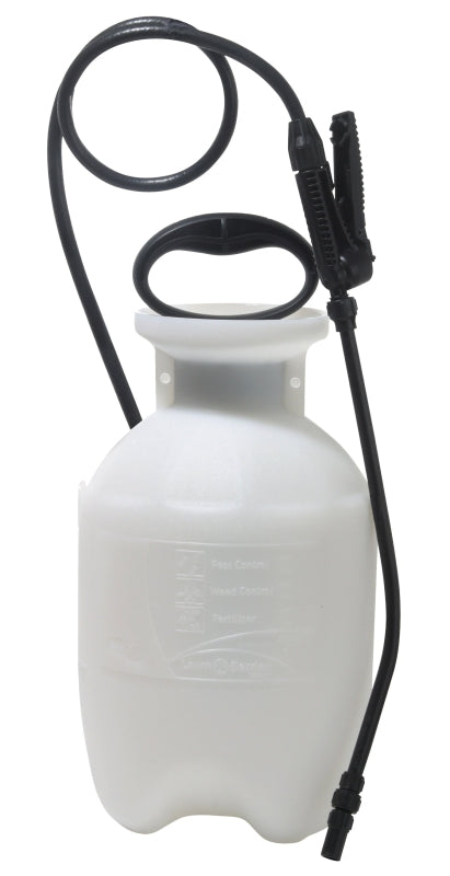 Chapin 20010 Hand Sprayer, 1 gal, Poly Tank, 25 ft Spray Range, 34 in L Hose, Cone Nozzle, Translucent