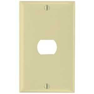 Legrand K1I Wallplate, Standard-Size, 4-1/2 in L, 2-3/4 in W, 1-Gang, Thermoset, Ivory