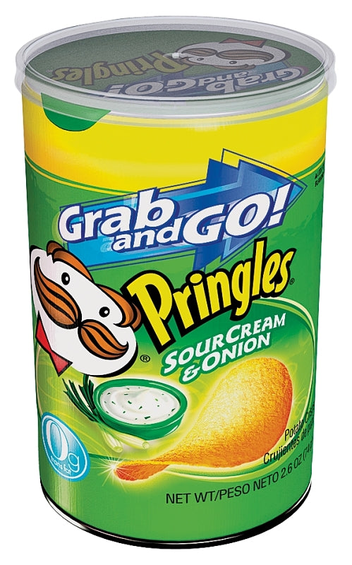 Pringles 84560 Potato Chips, Onion, Sour Cream, 2.5 oz Can