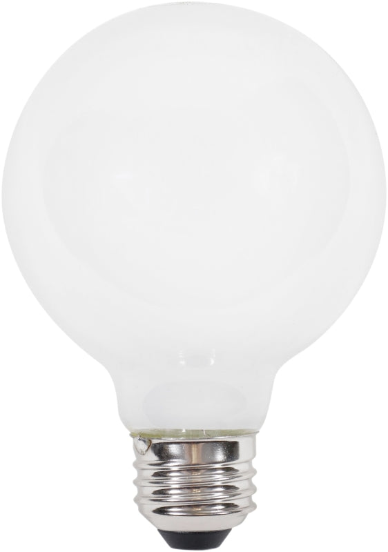 Sylvania 40766 LED Bulb, Globe, 350 Lumens, 4.5 W, G25 Lamp, 40 W Equivalent, E26 Lamp Base, Dimmable, Frosted, Daylight