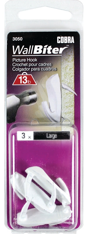 3050 WHITE/LARGE HOOK WALLBITE