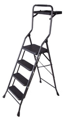 4 STEP STOOL W/TRAY STL GRAY
