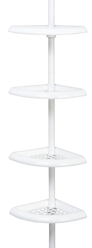2153WW2 CADDY POLE 4 SHELF WHT