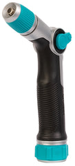 Gilmour 825402-1001 Thumb Control Adjustable Nozzle, 3/4 in, Swivel, Metal/Plastic, Black/Teal