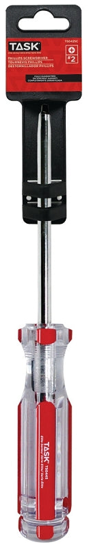 Task T50445C Screwdriver, #2 Drive, Robertson Drive, 5 in L Shank, Cellulose Acetate Handle, Hard Grip Handle