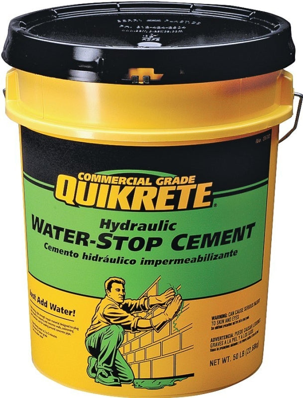 Quikrete 1126-50 Hydraulic Cement, Gray, Solid, 50 lb Pail