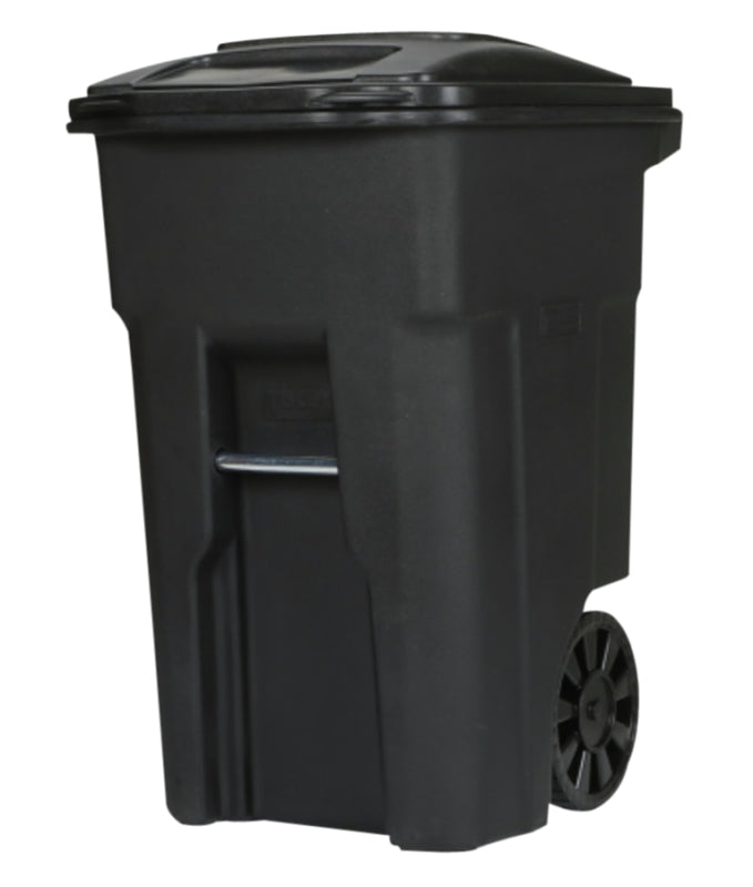 Toter 79248-R2200 Trash Can, 48 gal Capacity, Polyethylene, Black, Lid Closure