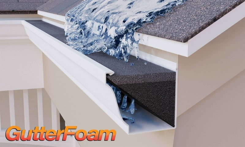 GutterStuff GS-K5 Gutter Guard, 4 ft L, 5 in W, Polyether