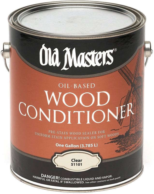 Old Masters 51101 Wood Conditioner, Clear, Liquid, 1 gal