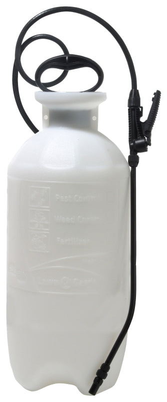 Chapin 20030 Hand Sprayer, 3 gal, Poly Tank, 25 ft Spray Range, 34 in L Hose, Cone Nozzle, Translucent