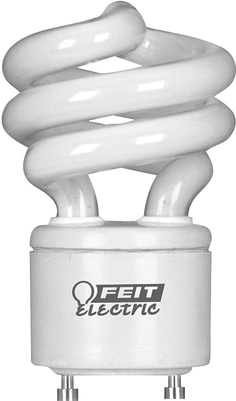 Feit Electric BPESL13T/GU24/D/C Compact Fluorescent Bulb, 6500 K Color Temp, Daylight, 900 Lumens, 13 W, Spiral Lamp