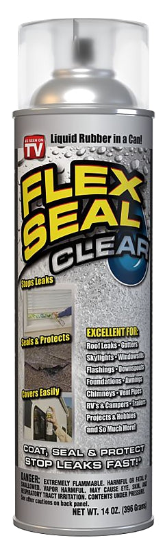 Flex Seal FSCL20 Rubberized Spray Coating, 12 sq-ft Coverage Area, 14 oz Can