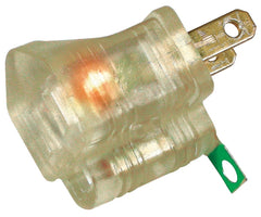 ADAPTER GROUND 3-TO-2 W/LIGHT