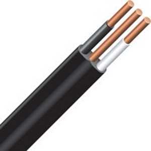 Romex 47185435 Series Building Wire, Black Sheath, 12 AWG Wire, 2-Conductor, 30 m L, Copper Conductor, PVC Insulation