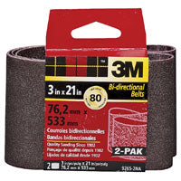 3M SANDING BELT 3X21 MED 2PK