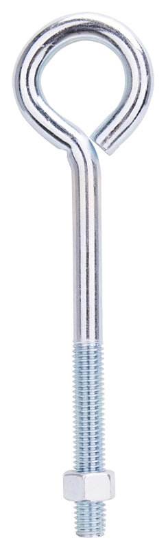 ProSource LR289 Eye Bolt, 12.8 mm Thread, Machine Thread, 3 in L Thread, 2-3/16 in Dia Eye, 587 lb Working Load, Steel