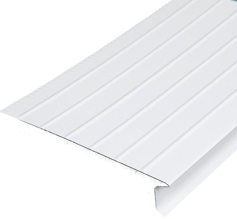 Amerimax 5521700120 Roof Edge, 10 ft L, 6 in W, 1 in H, Aluminum, White, 0.0175 in Material Thick