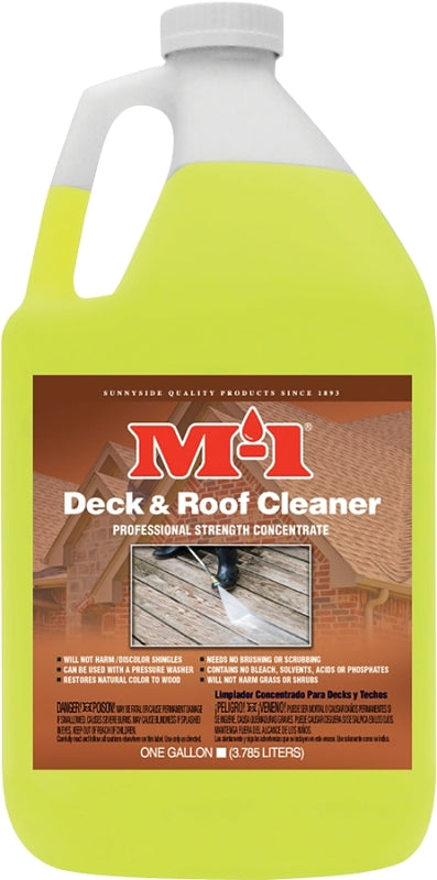 M-1 DRC1G Deck Cleaner, Liquid, Mild, Yellow, 1 gal, Bottle