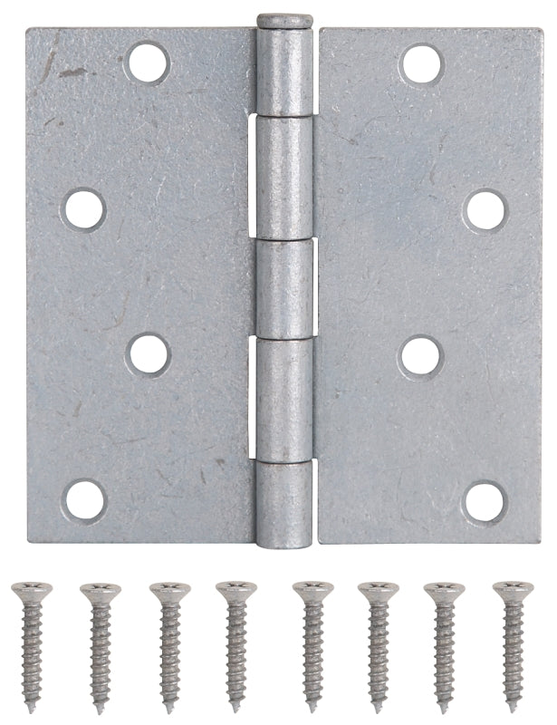 ProSource LR-046-PS Utility Hinge, Steel, Galvanized, Removable Pin, Full Mortise Mounting, 70 (Pair) lb