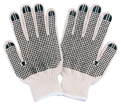 Diamondback FO809PVD2 Work Gloves with PVC Dots, Unisex, One-Size, 9-3/4 in L, Straight Thumb, Knit Wrist Cuff