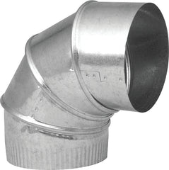 Imperial GV0289 90 deg Adjustable Elbow, 5 in Connection, 26 ga Gauge, Steel, Galvanized