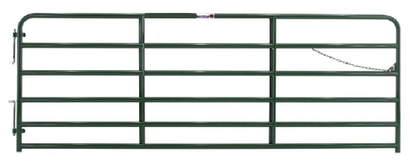 Tarter 2GGCH6 Farm Gate, 6 ft W Gate, 52 in H Gate, Steel Frame, Green