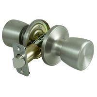 ProSource TS630BRA4V Passage Knob, Metal, Stainless Steel, 2-3/8 to 2-3/4 in Backset, 1-3/8 to 1-3/4 in Thick Door