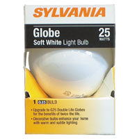 14286 WHITE GLOBE 25W G25