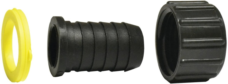 Green Leaf B3412WP Assembly Fitting, 1/2 in, Barb, Polypropylene