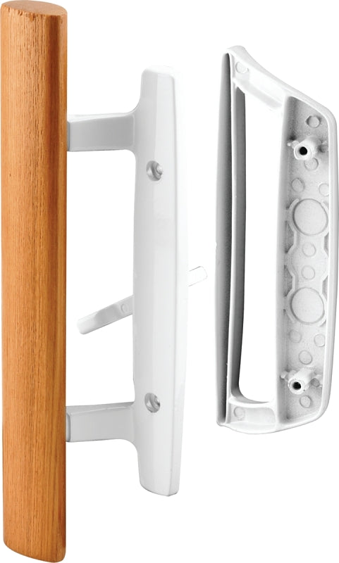 C1204 PATIO DOOR HANDLESET WHT