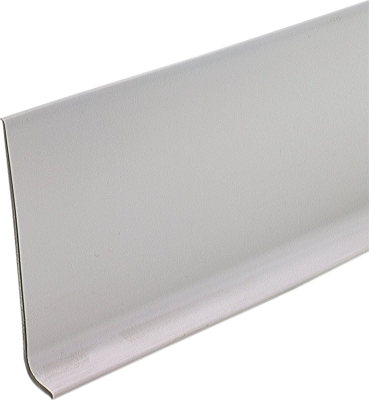 M-D 75291 Wall Base, 4 ft L, 4 in W, Vinyl, Silver