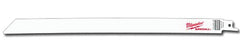 Milwaukee SAWZALL 48-01-2094 Reciprocating Saw Blade, 3/4 in W, 12 in L, 8/12 TPI, Bi-Metal Cutting Edge