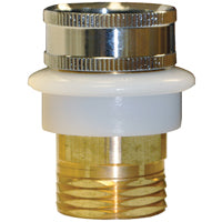 Danco 10518 Hose Adapter, 3/4 in, GHTM x GHTF, Brass, Chrome-Plated