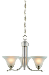 CHANDELIER 3LIGHT BRUSH NICKEL