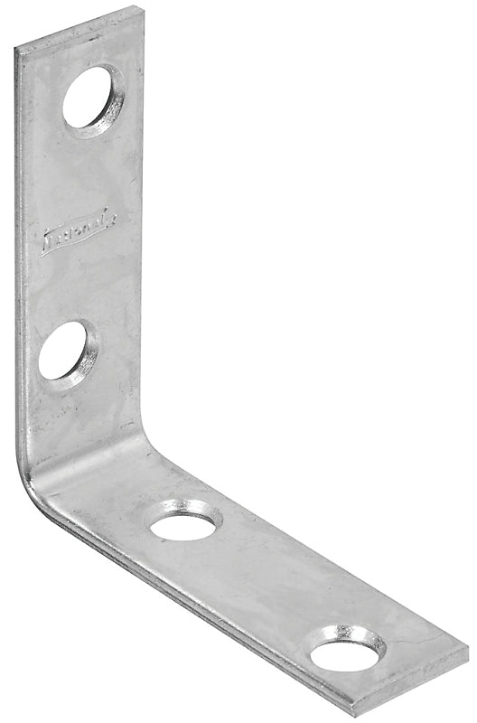 National Hardware 115BC Series N266-361 Corner Brace, 2 in L, 5/8 in W, Steel, Zinc, 0.08 Thick Material
