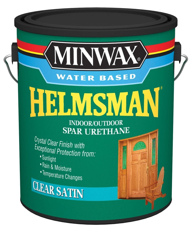 Minwax Helmsman 710520000 Spar Varnish, Crystal Clear, Liquid, 1 gal, Can