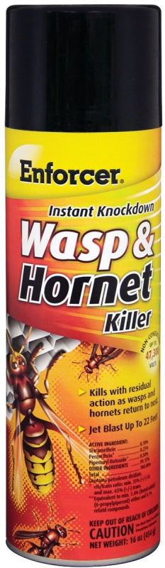 Enforcer EWHIK16 Wasp and Hornet Killer, Gas, Spray Application, 16 oz Aerosol Can