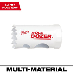 Milwaukee 49-56-9611 Hole Saw, 1-1/8 in Dia, 1-5/8 in D Cutting, 1/2-20 Arbor, 4, 5 TPI, Bi-Metal Cutting Edge