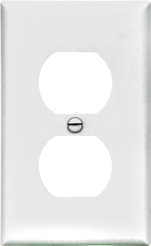 Eaton Wiring Devices BP5132W Wallplate, Standard-Size, 4-1/2 in L, 2-3/4 in W, 1 -Gang, Nylon, White, High-Gloss