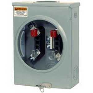 Siemens SUAT111-0PQG Ringless Meter Socket, 1-Phase, 135 A, 600 V, 4-Jaw, Overhead, Underground Cable Entry, NEMA 3R Enclosure