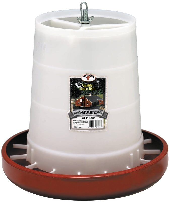 Little Giant PHF22 Poultry Feeder, 22 lb Capacity, Plastic